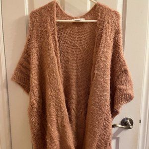 Adrienne Vittadini Sweater Cardigan/Poncho in Pink